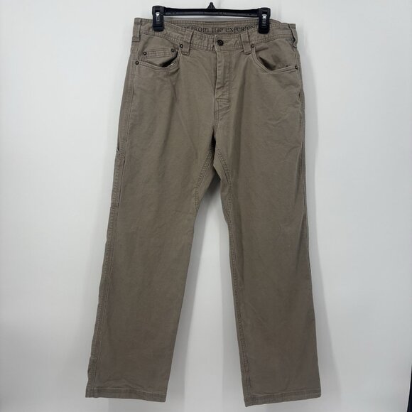 prAna Bronson Pants Brown Mens Size 34x30 Carpenter Durable Workwear - Picture 1 of 12